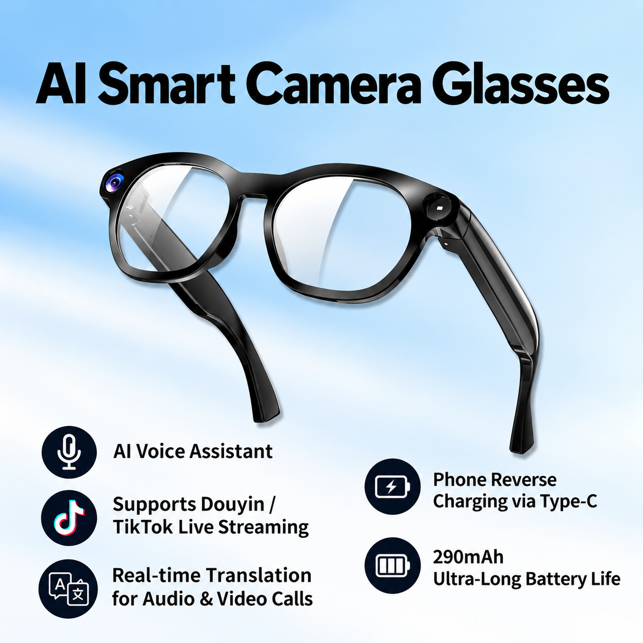 WINTOO S3 AI smart camera glasses - image 1